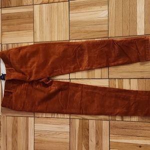 Ralph Lauren Rugby brand deep orange skinny corduroy sz 2